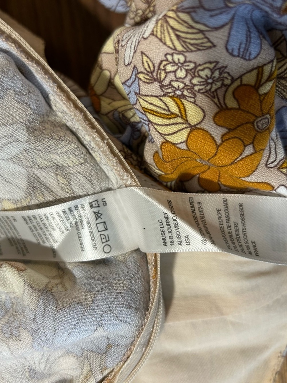 Amuse Society Floral Wide Leg Jumpsuit XS Boho Summer Vacation Outfit - Picture 7 of 8